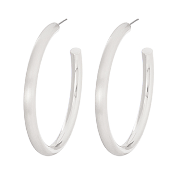 High Polished Satin Metal Hoops