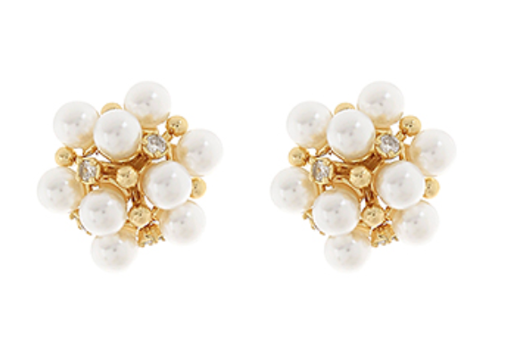 Cluster Pearl Earrings