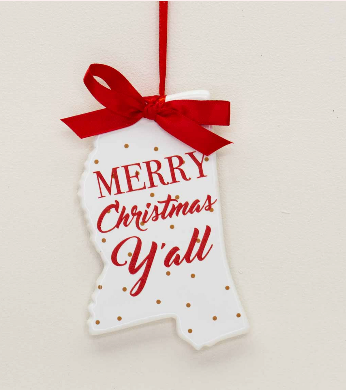 Mississippi Merry Christmas Y'all Ornament