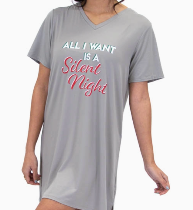Silent Night Sleep Shirt Small