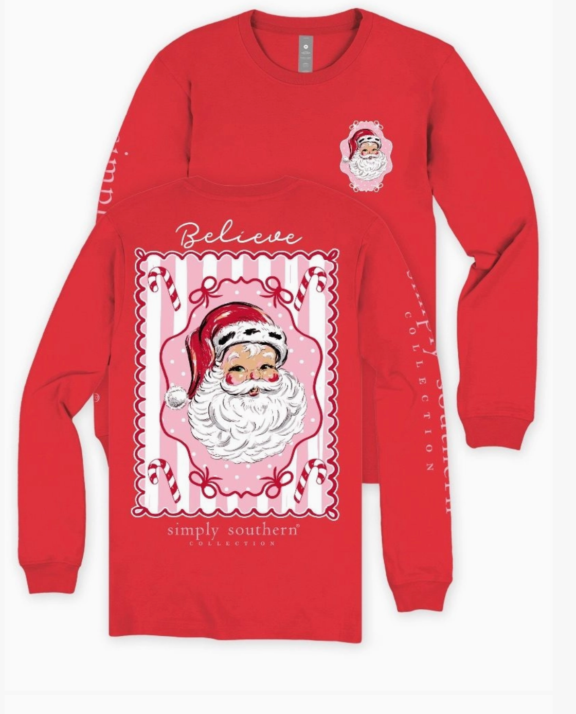 "Believe" Santa Long Sleeve Shirt