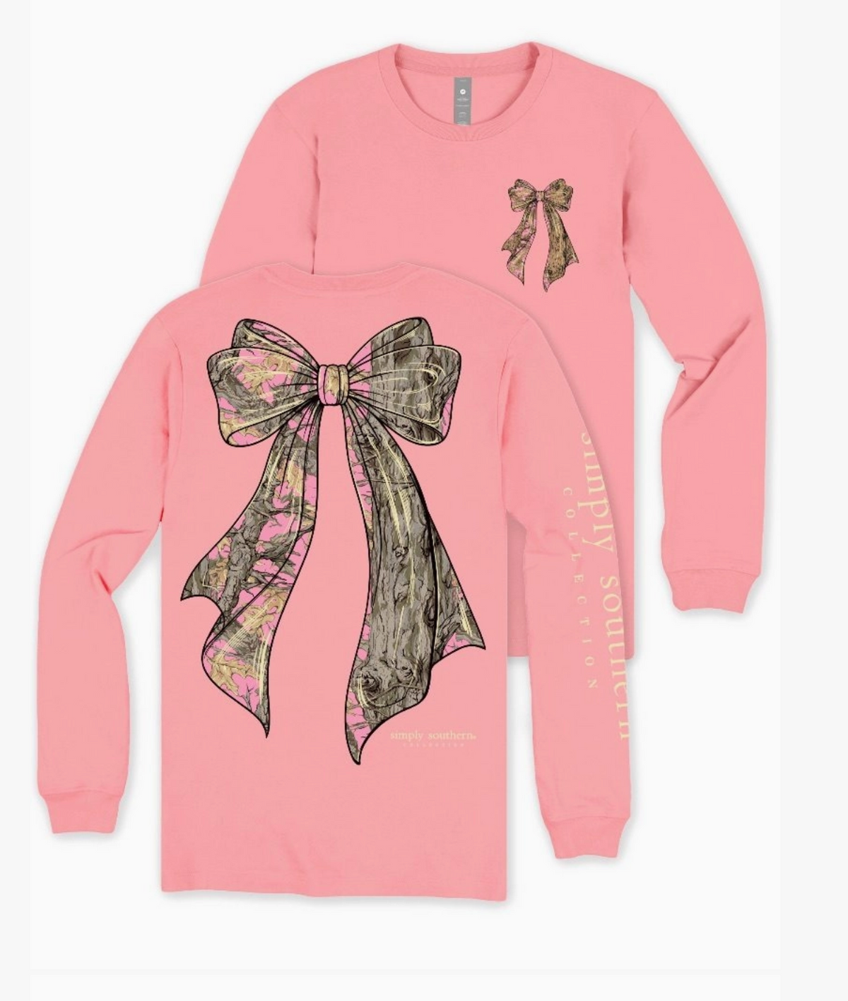 Pink Camo Bow Long Sleeve Shirt