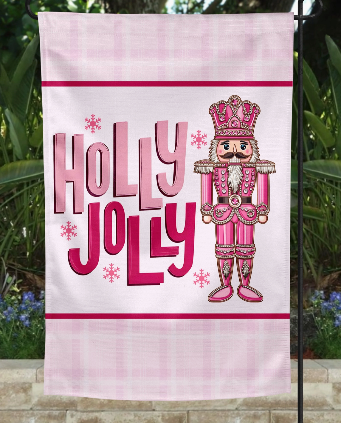 Garden Flag- Holly Jolly Nutcracker
