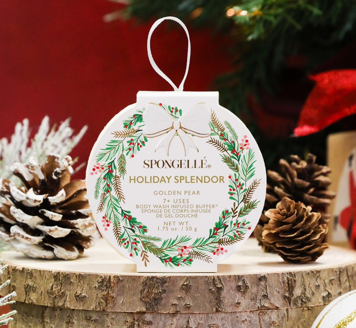 Spongelle Holiday Splendor Golden Pear