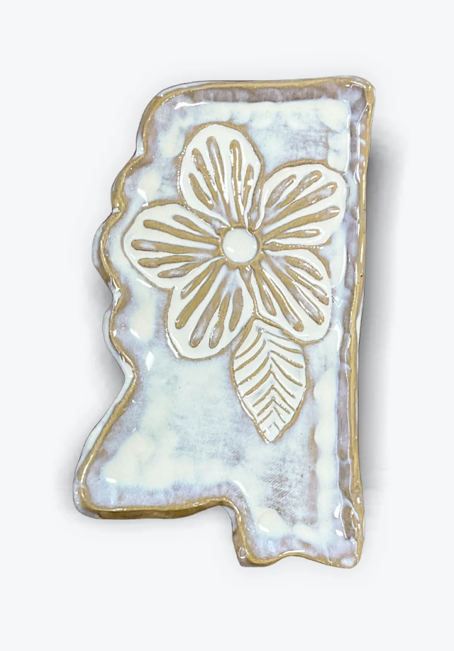 Tab Boren Pottery MS Flower Plate #334