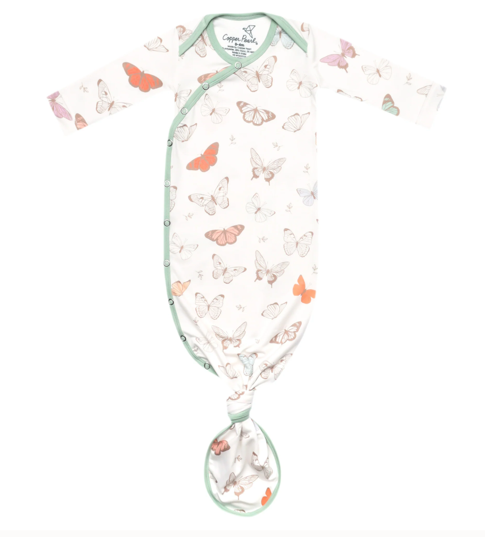 Copper Pearl Newborn Knotted Gown