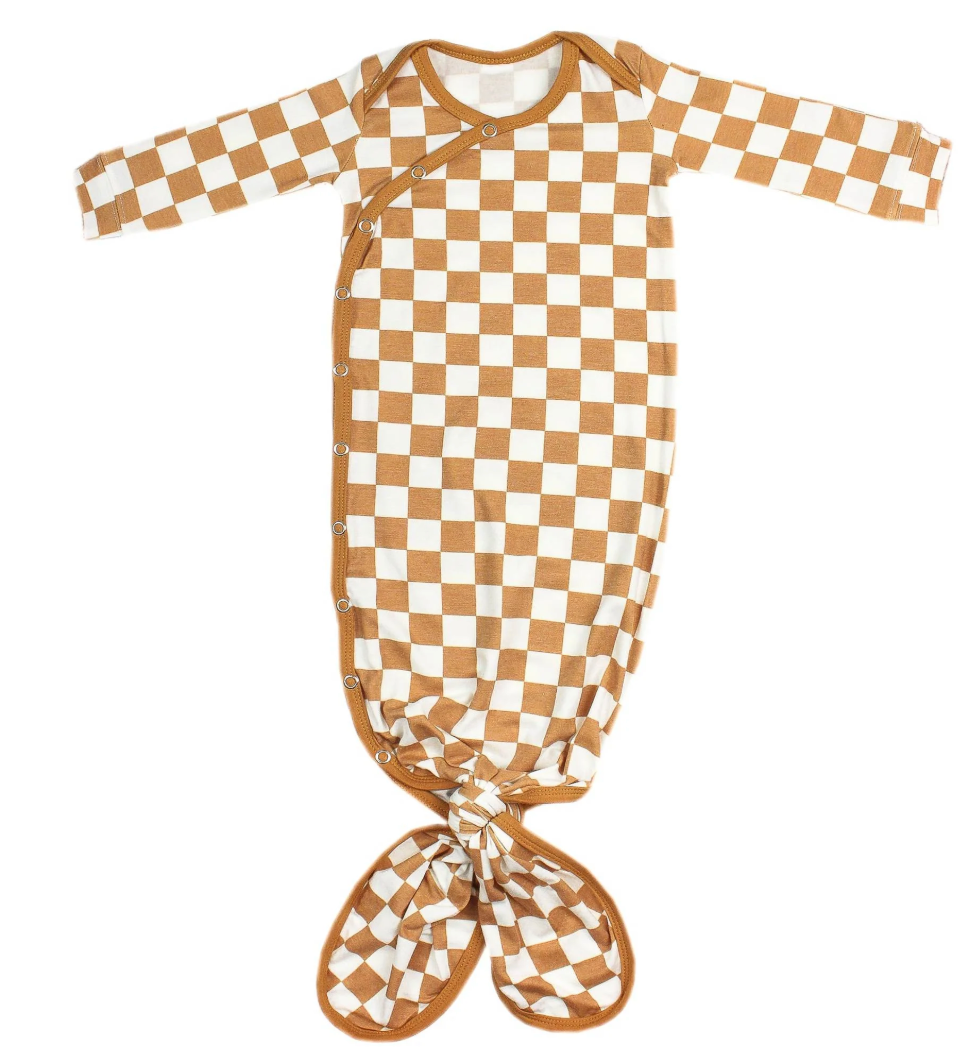 Copper Pearl Newborn Knotted Gown