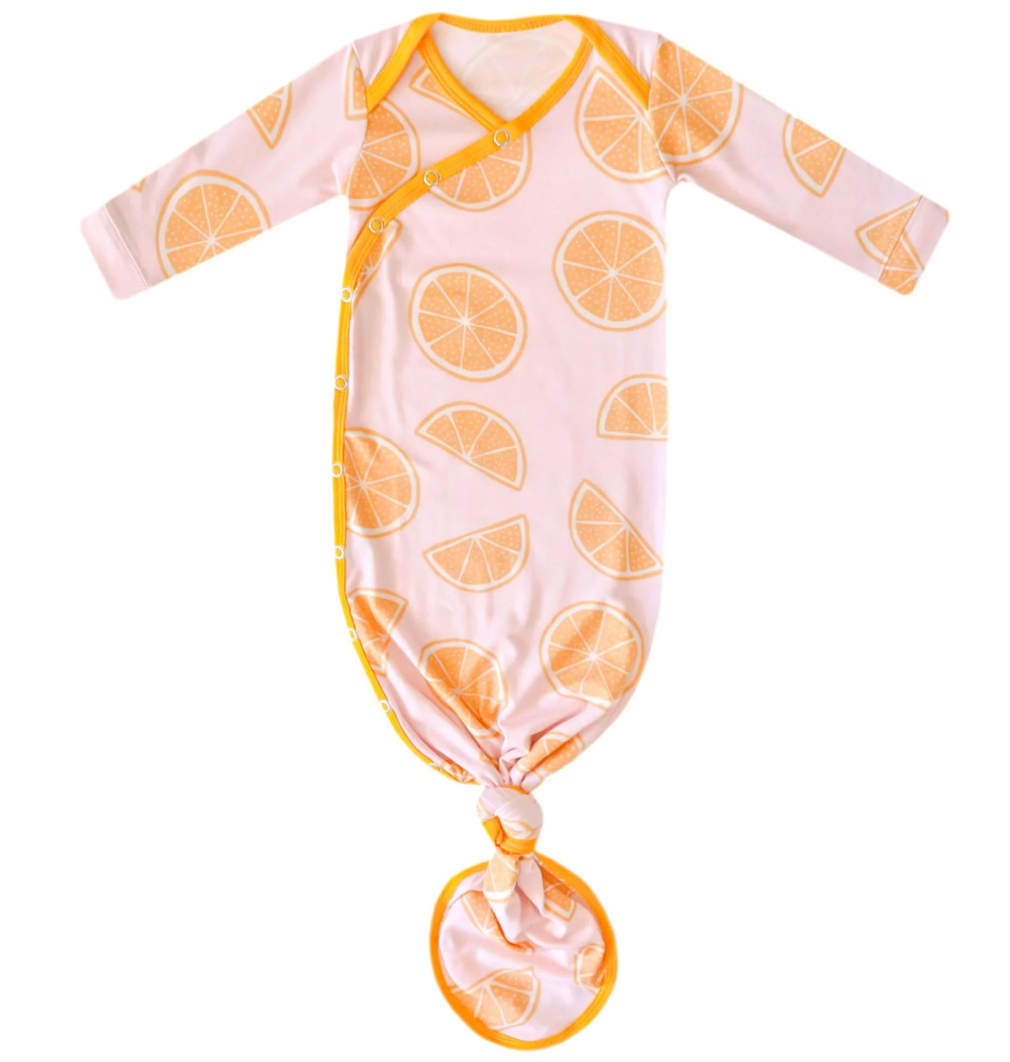 Copper Pearl Newborn Knotted Gown