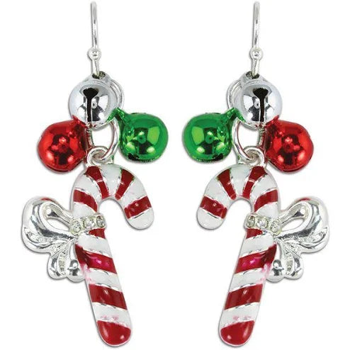 Candy Cane Jingle Earrings