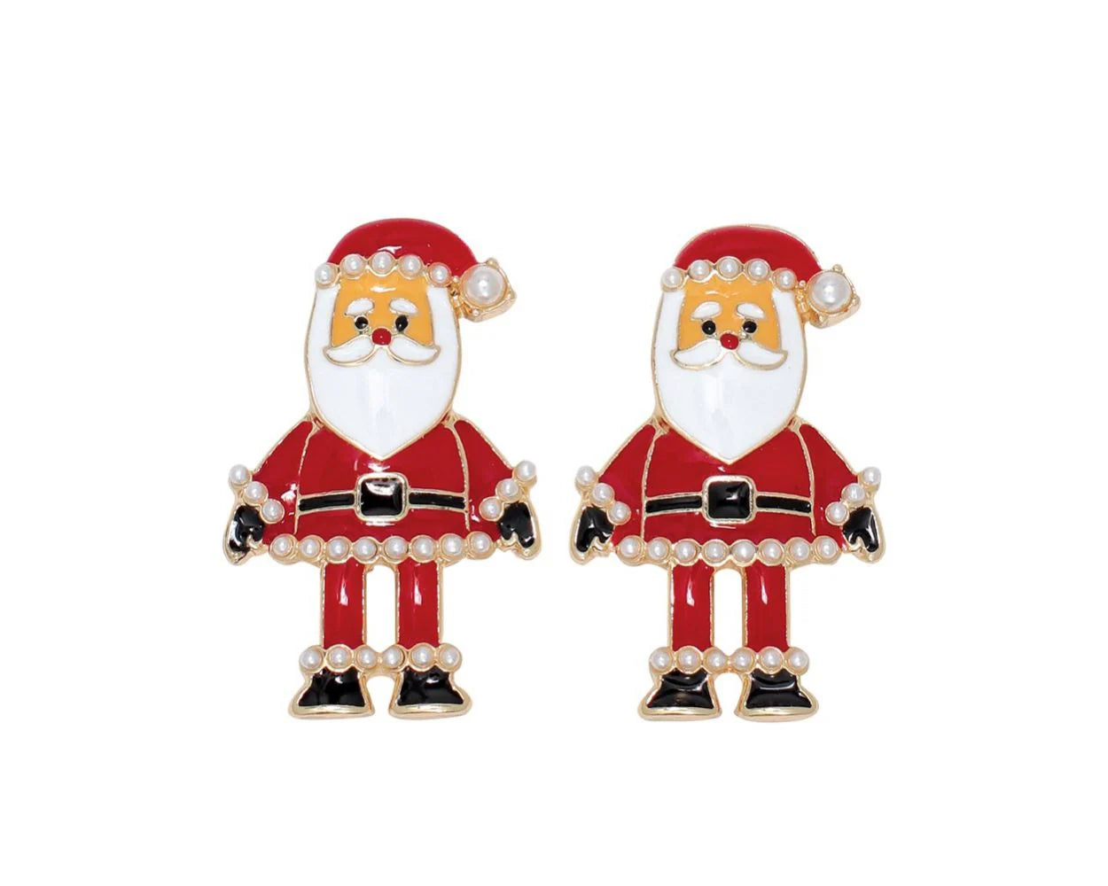 Pearly Santa Stud Earrings