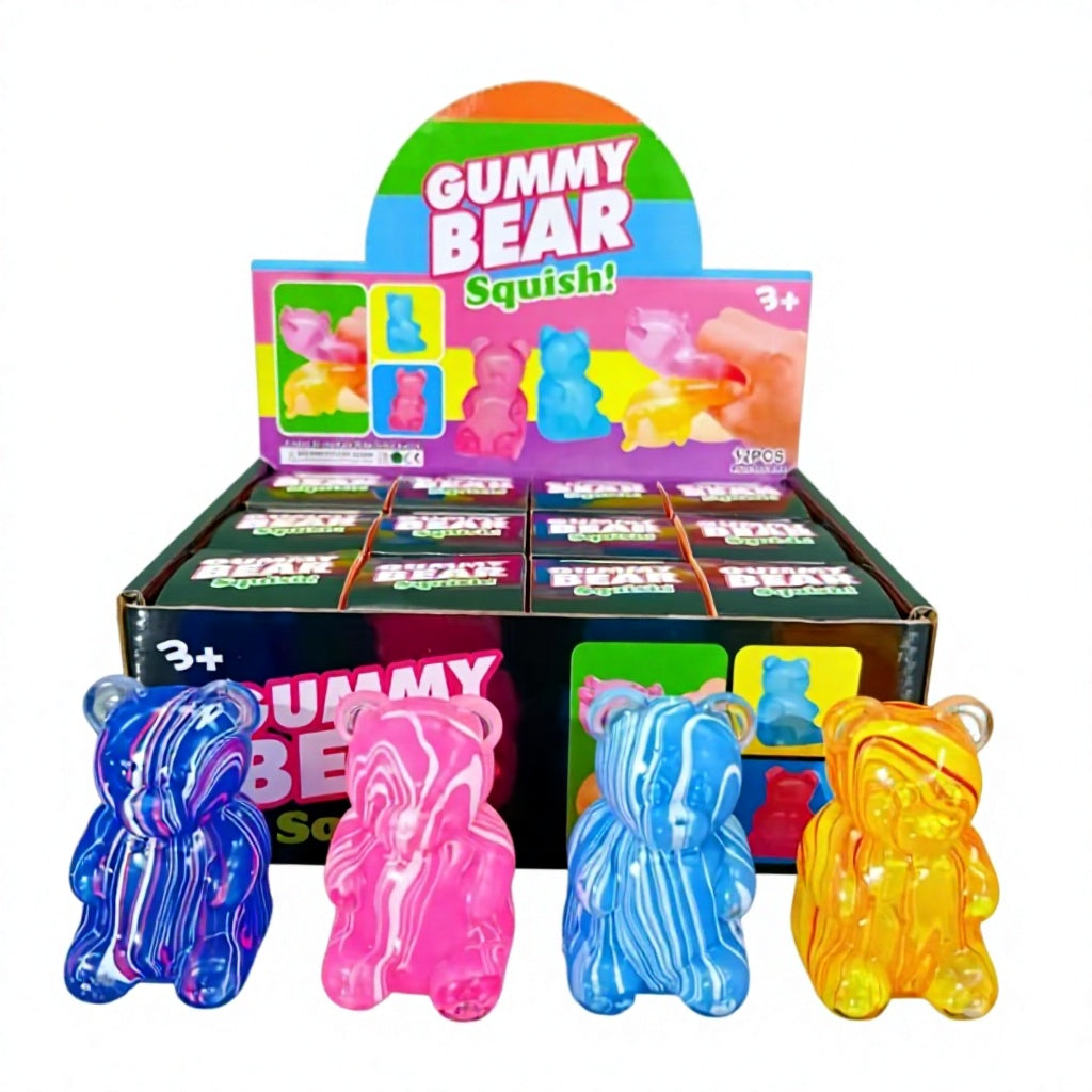 Marbled Gummy Bear Squishy Toy