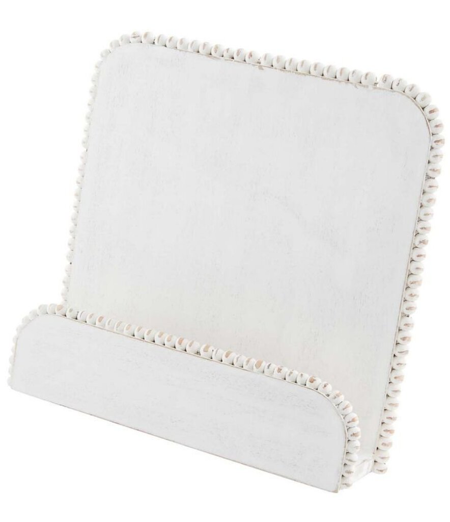 Mudpie White Beaded Cookbook Holder