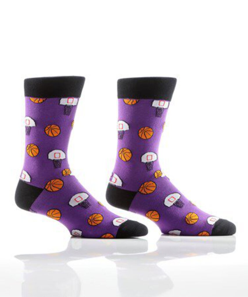 Men's Crew Sock, Hoop It Up