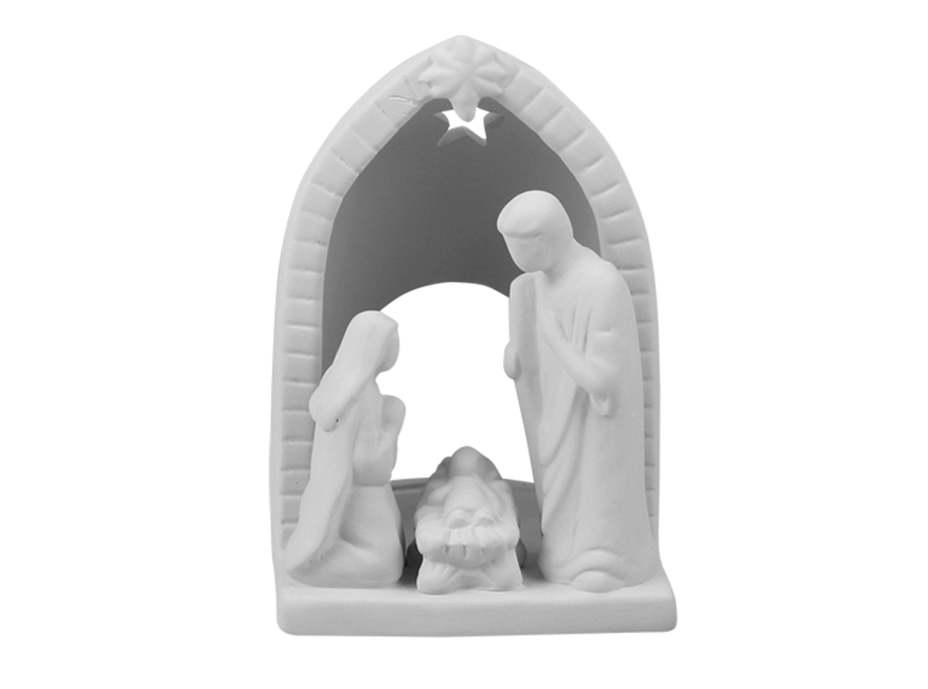 Ceramic Nativity Scene Votive