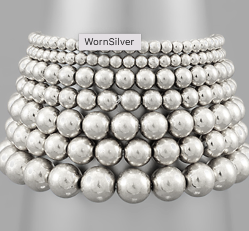 7 Row Metal Ball Bracelet