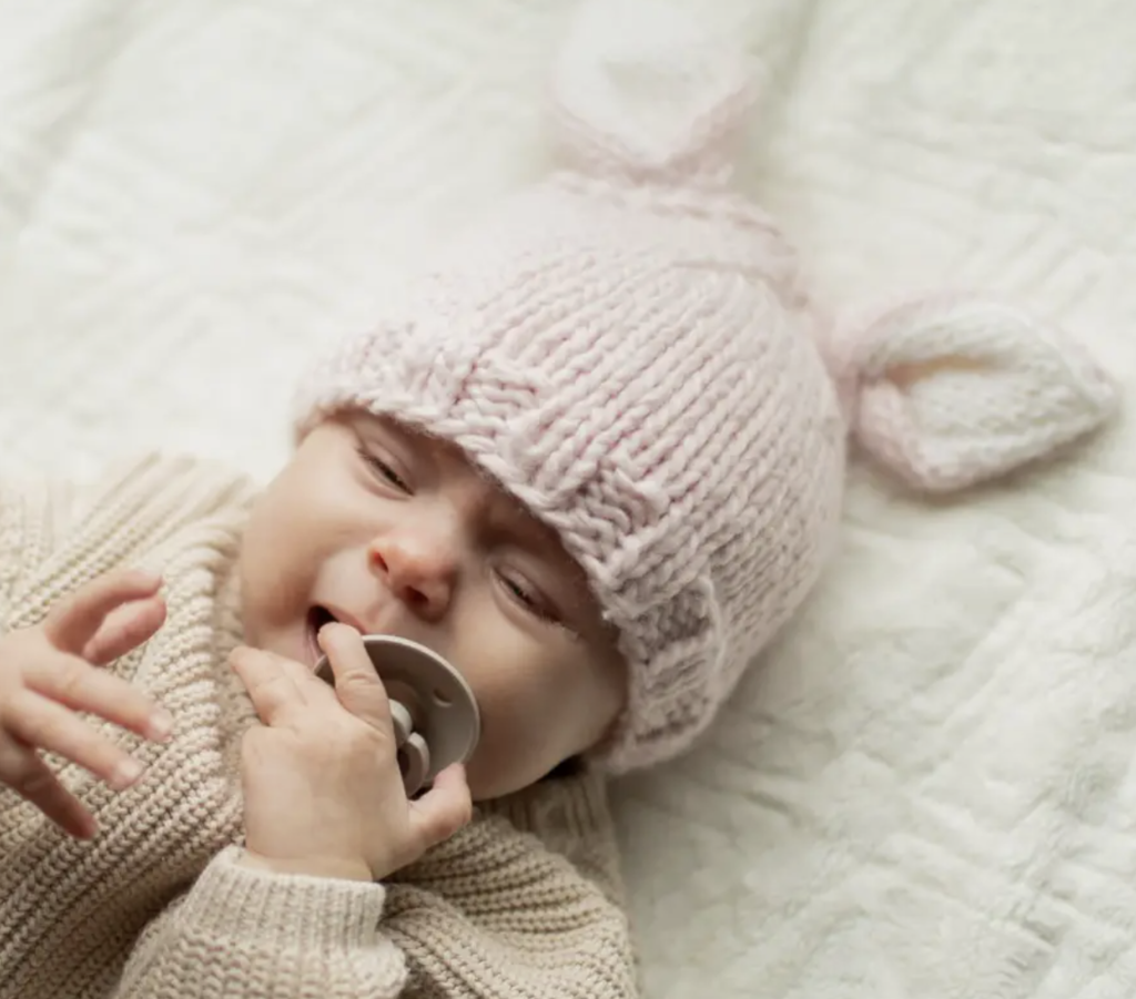 Bunny Ears Blush Beanie Hat