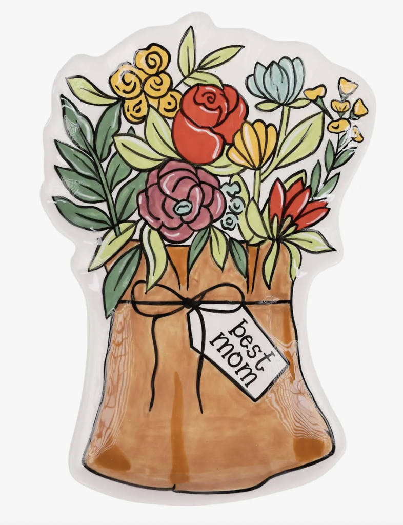 Best Mom Bouquet Trinket Tray