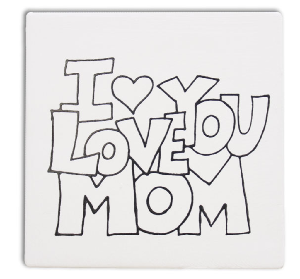 Ceramic I Love You Mom Tile