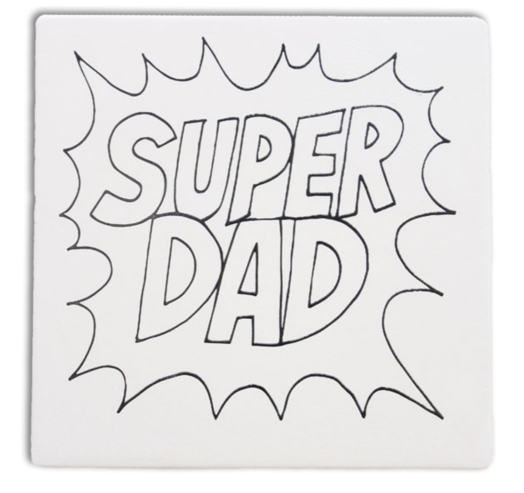 Ceramic Super Dad Tile