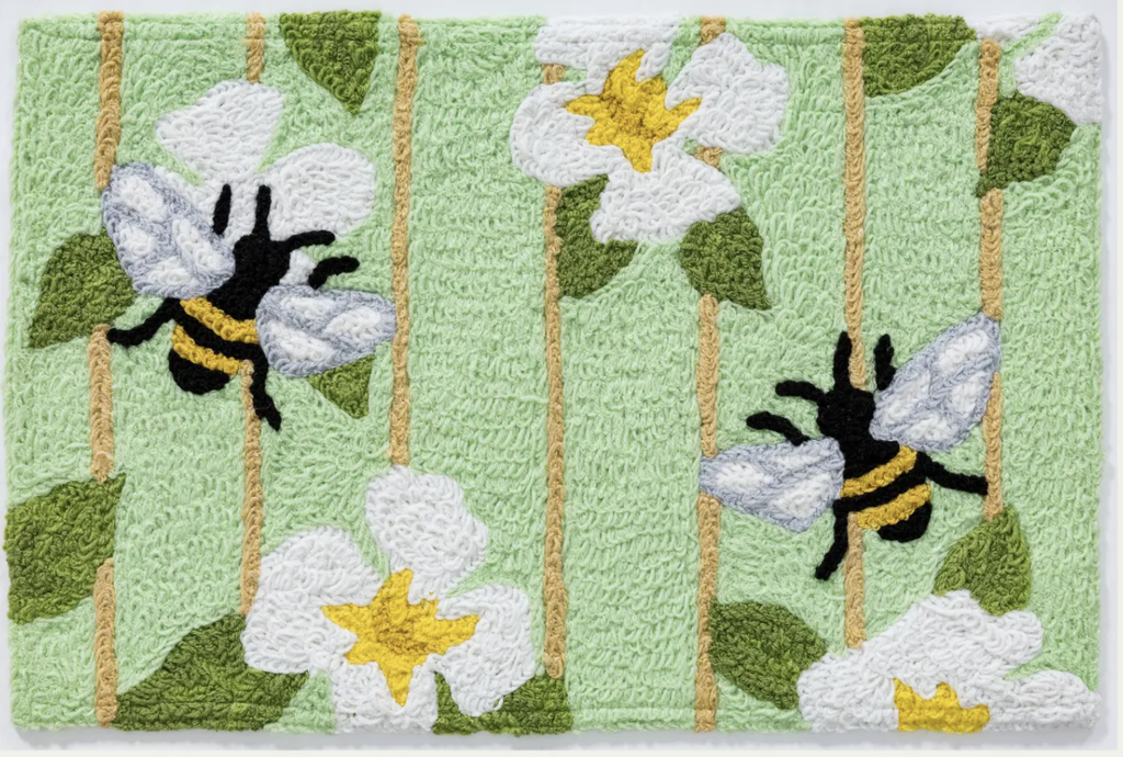 Honey Bees Jellybean Rug 20" x 30"