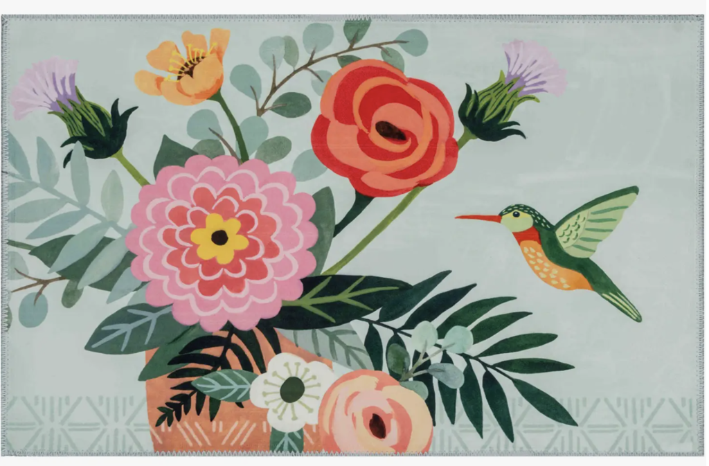 Terra Flora Hummingbird Olivia's Home Rug 22" x 32"