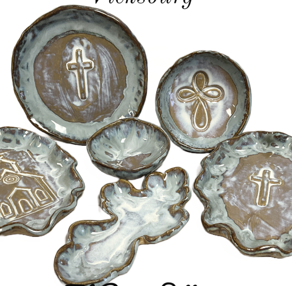 Tab Boren Pottery Cross Tray #108