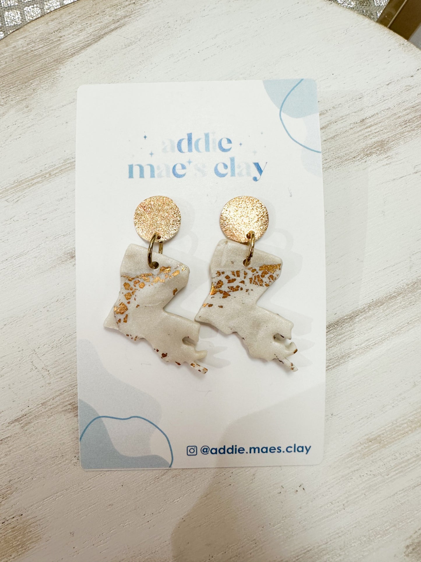 Large Gold Speckled LA Dangle - 1
