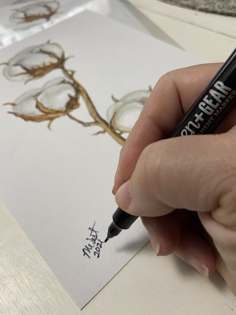 "Cotton Bolls" signed 8x10 print