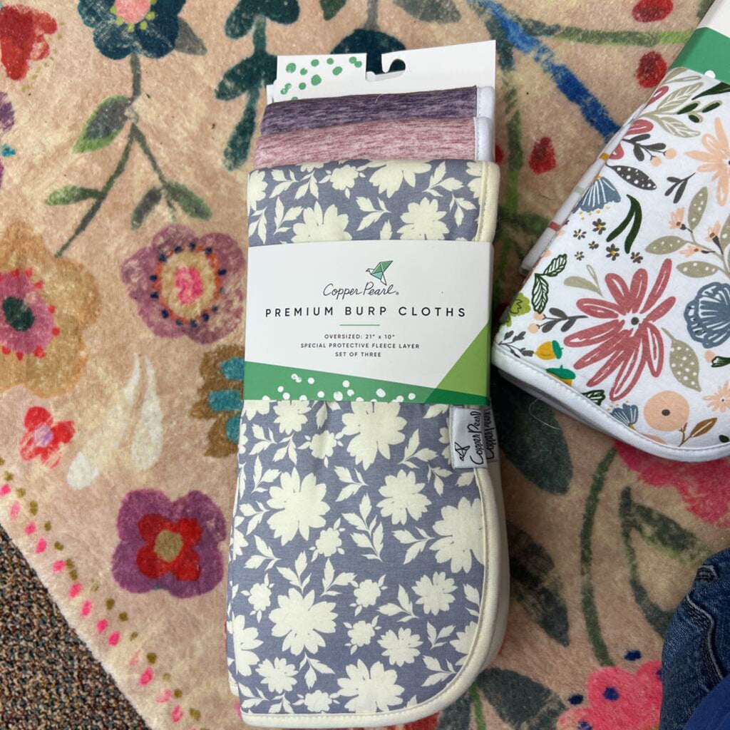 Copper Pearl- Lacie Burp Cloth Set