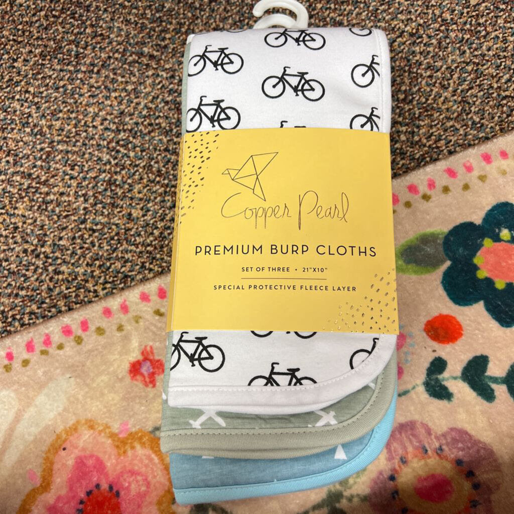 Copper Pearl- Cruise Burp Cloth Set