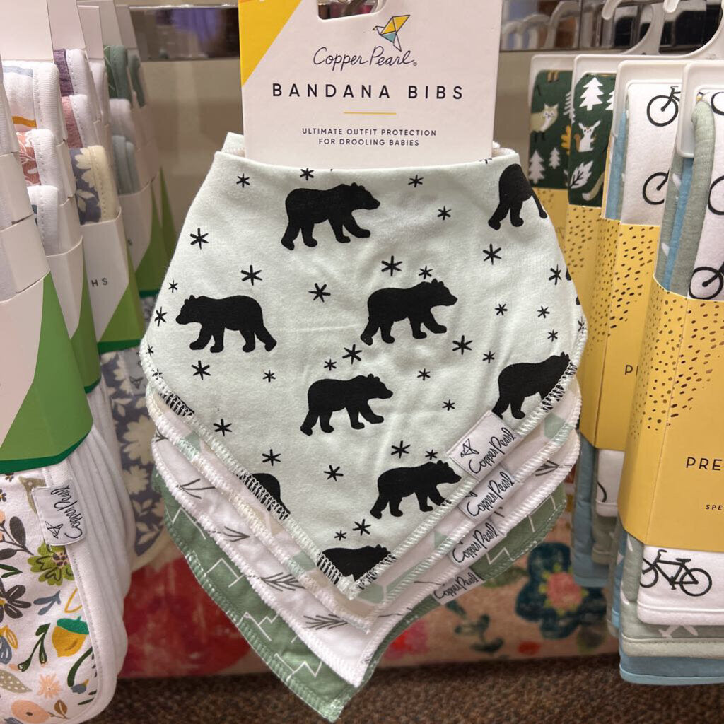 Copper Pearl- Archer Bandana Baby Bib Set