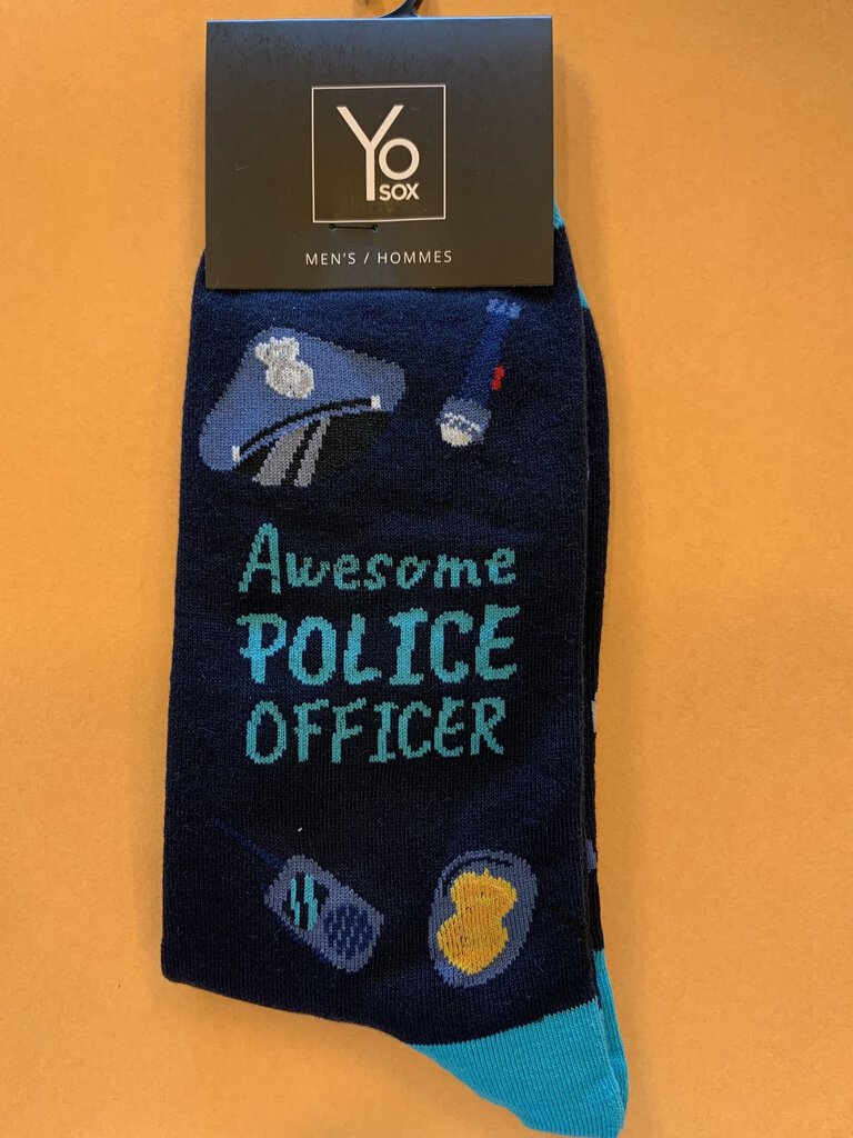 Men's Crew Sock, Police Officer
