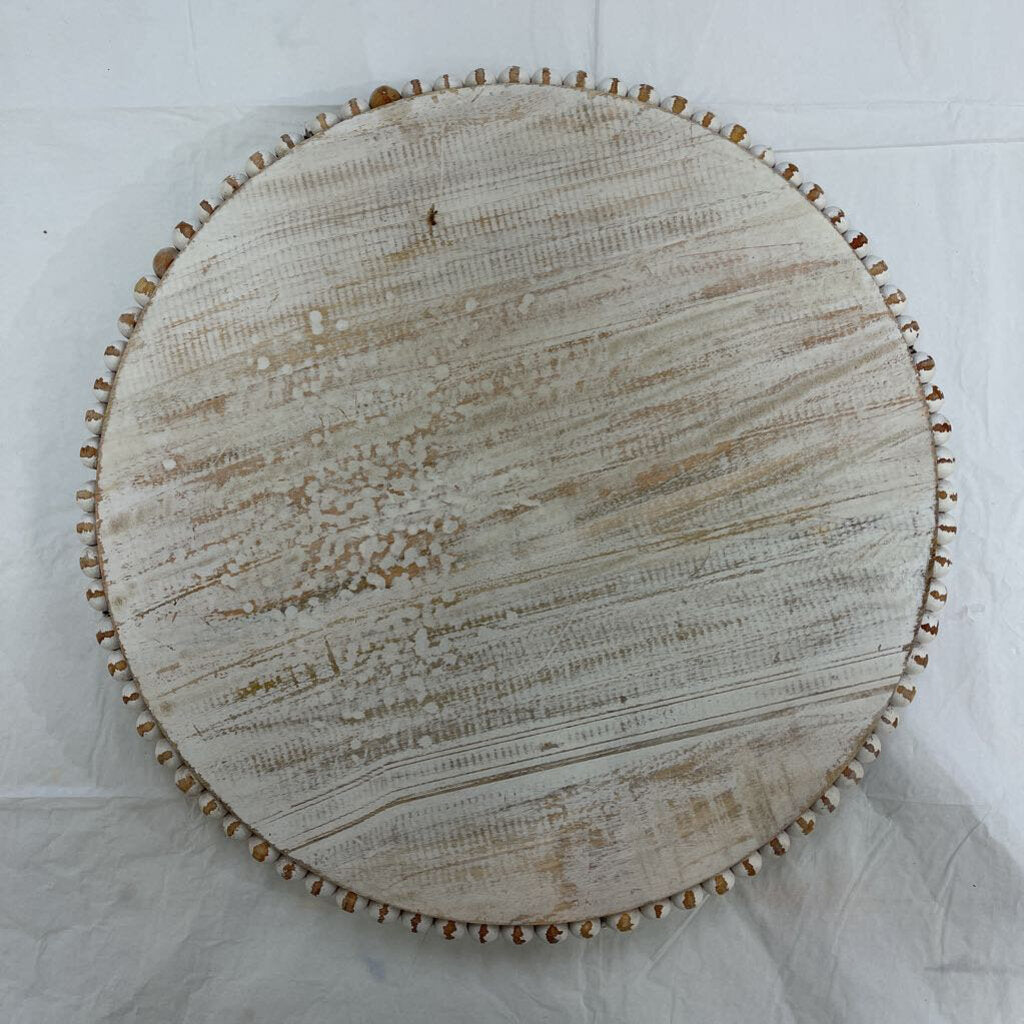 Mud Pie Beaded Lazy Susan (White)