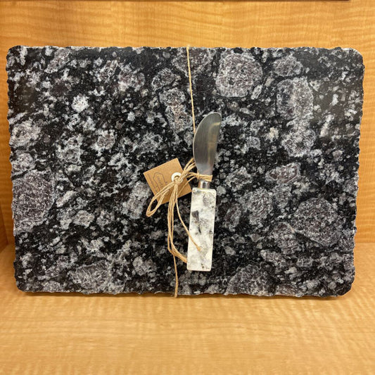 Mud Pie Black Large Granite Board Set