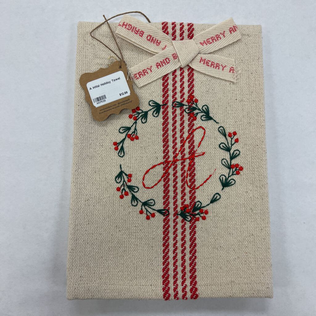 A Initial Holiday Towel