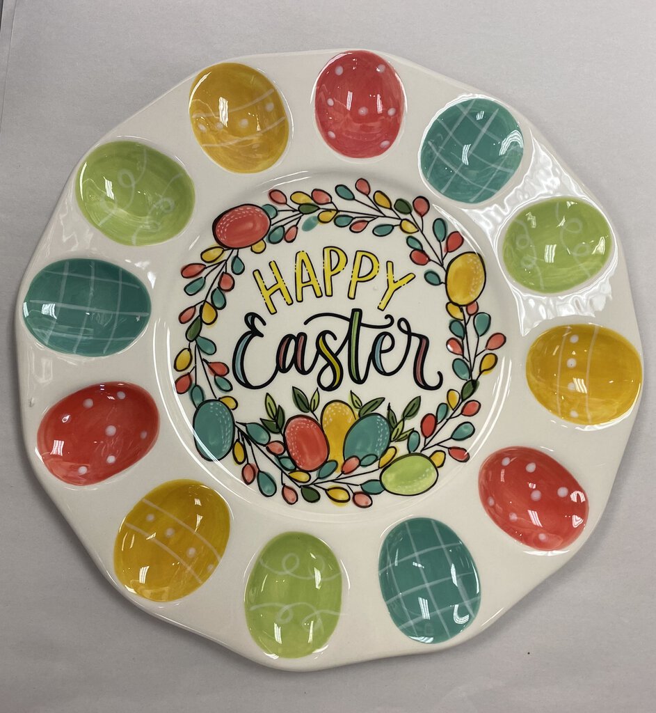 Happy Easter Egg Plate