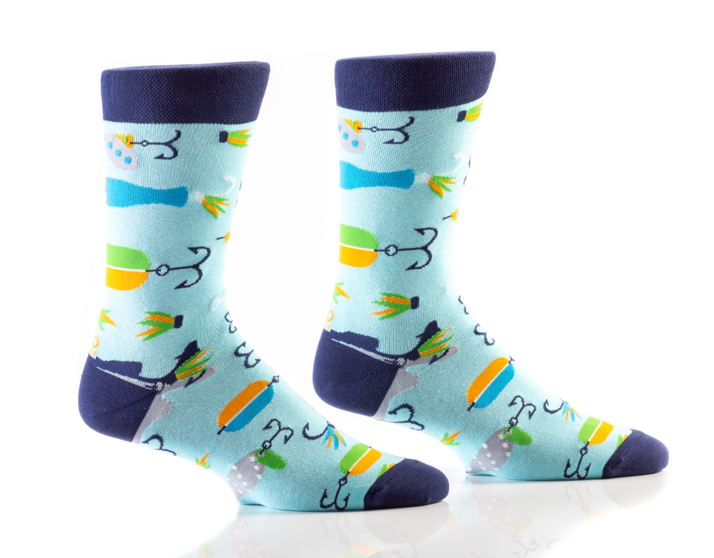 Men's Crew Sock, Fishing Lures