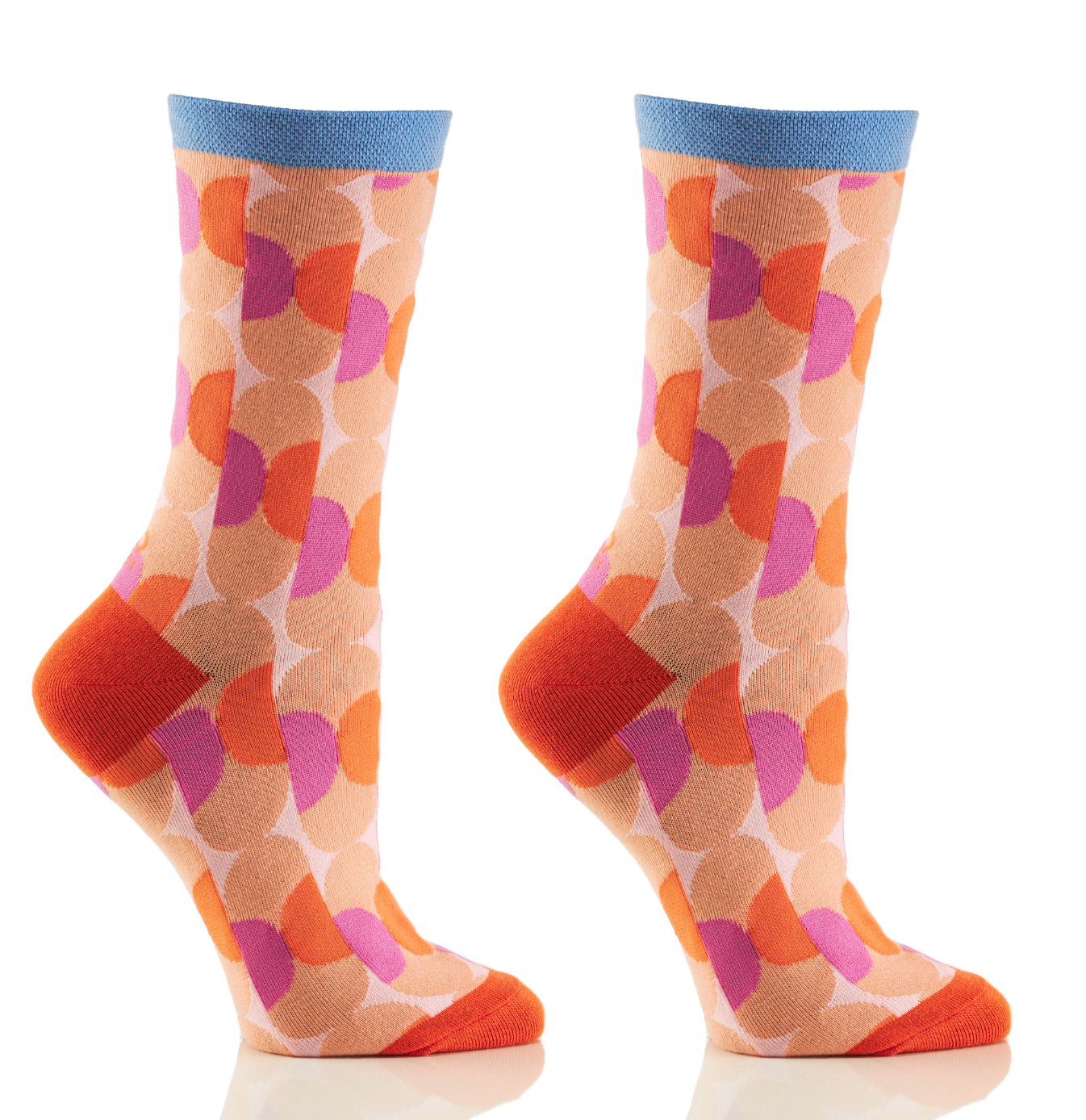 Women's Crew Sock, Retro Ovals