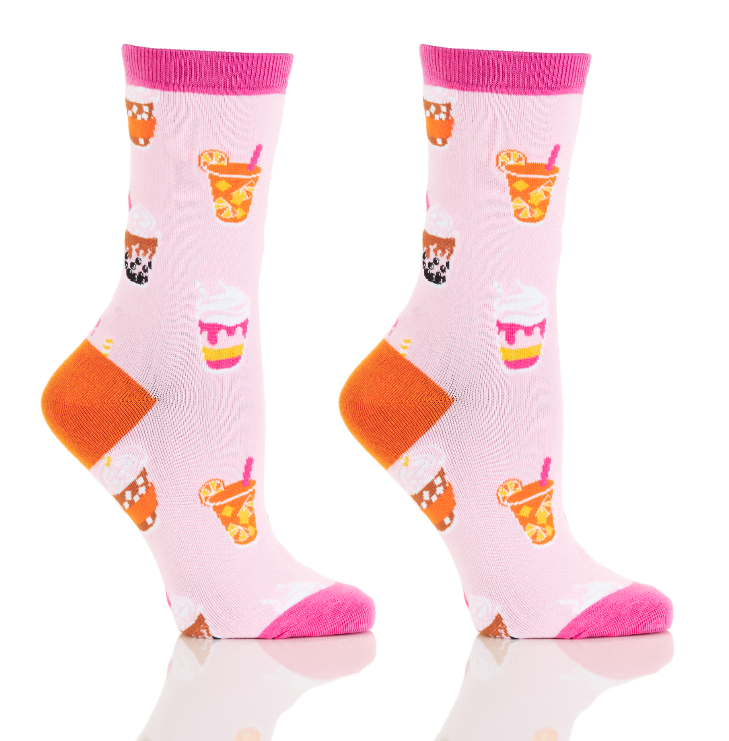 Women's Crew Sock, Yummy Drinks