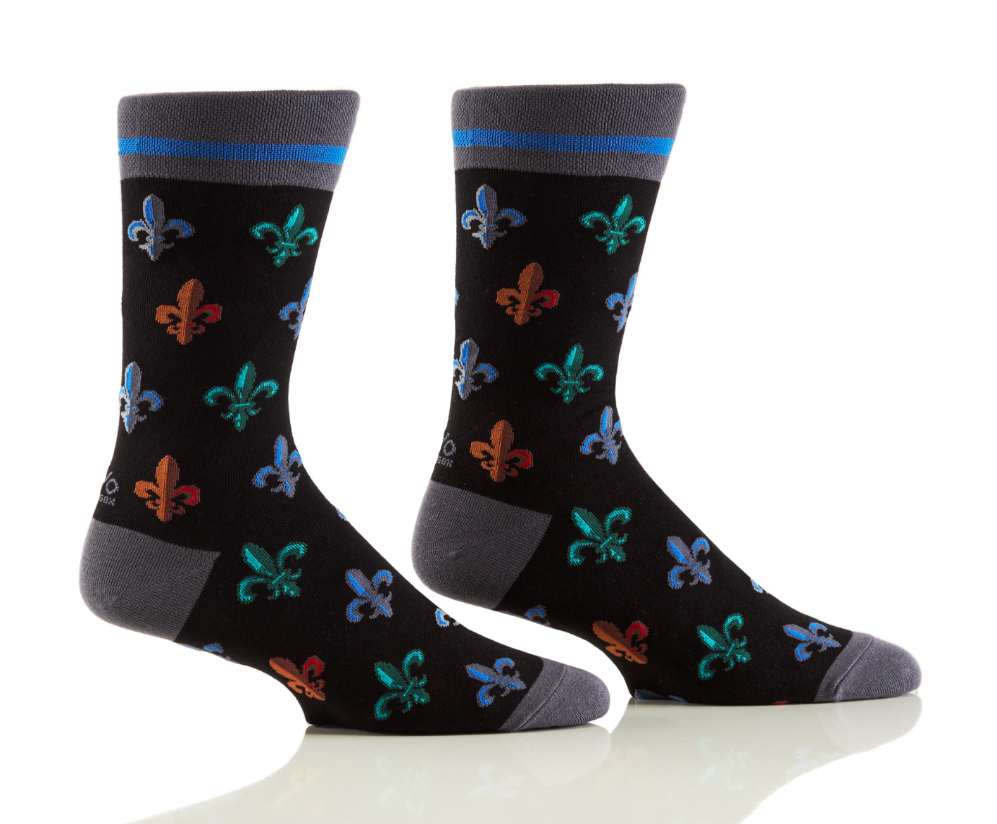 Men's Crew Sock, Fleur De Lis