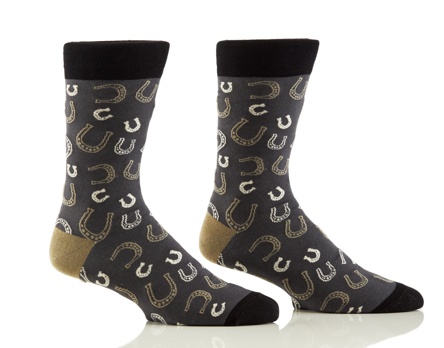 Men's Crew Sock, Horseshoes