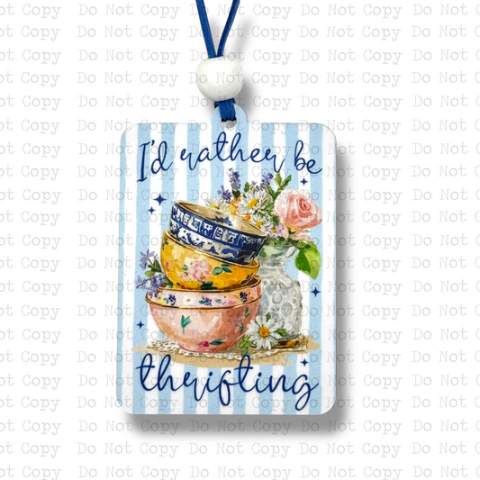 I'd Rather Be Thrifting Car Charm