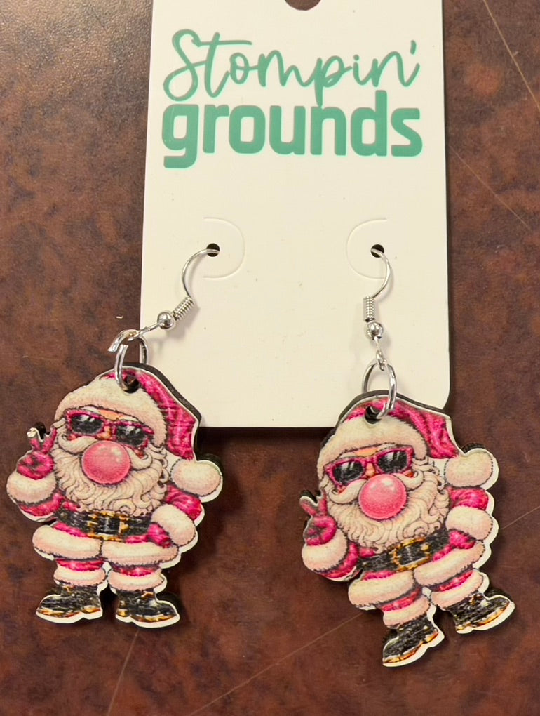 Sassy Santa Earrings