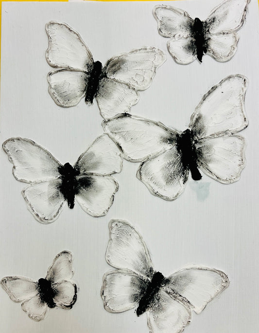 Textured Butterfly Painting Class  $35  8-20-24 6:00-8:00