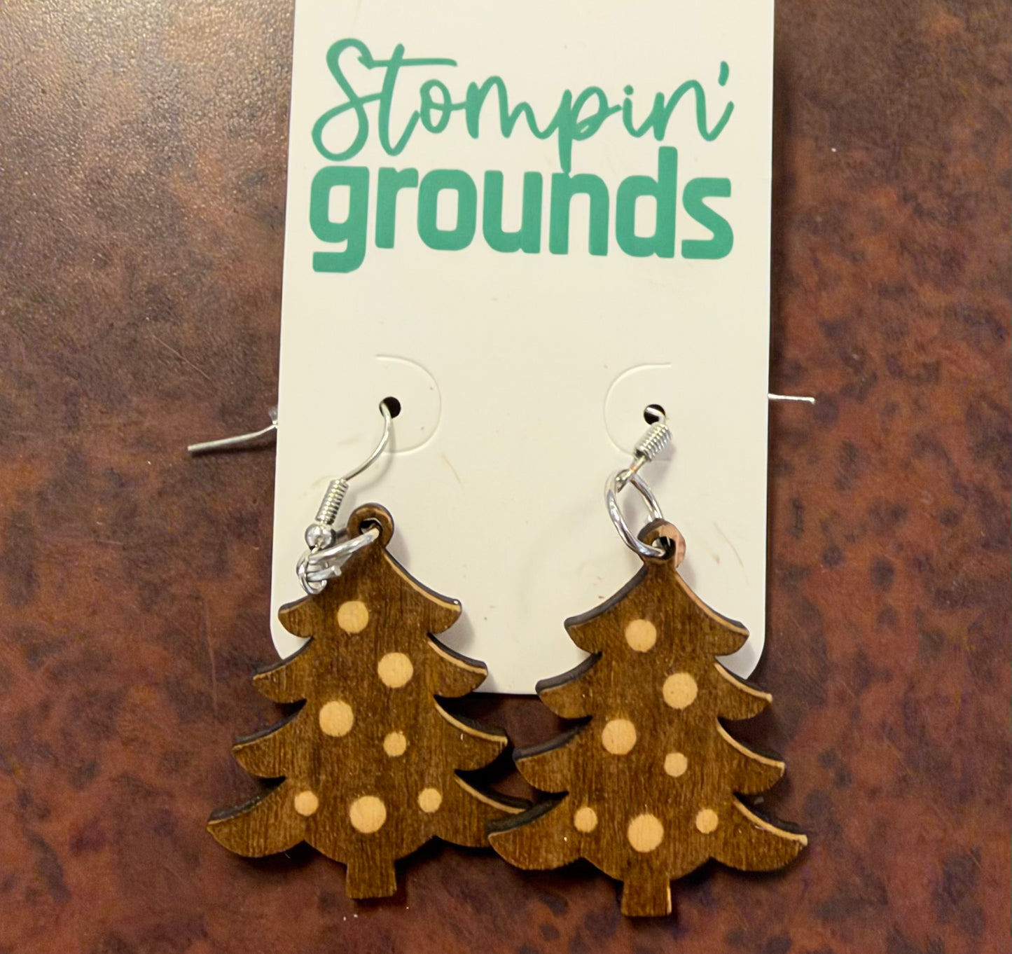 Christmas Wood Earrings