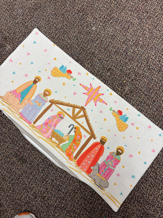 Colorful Nativity Pillow