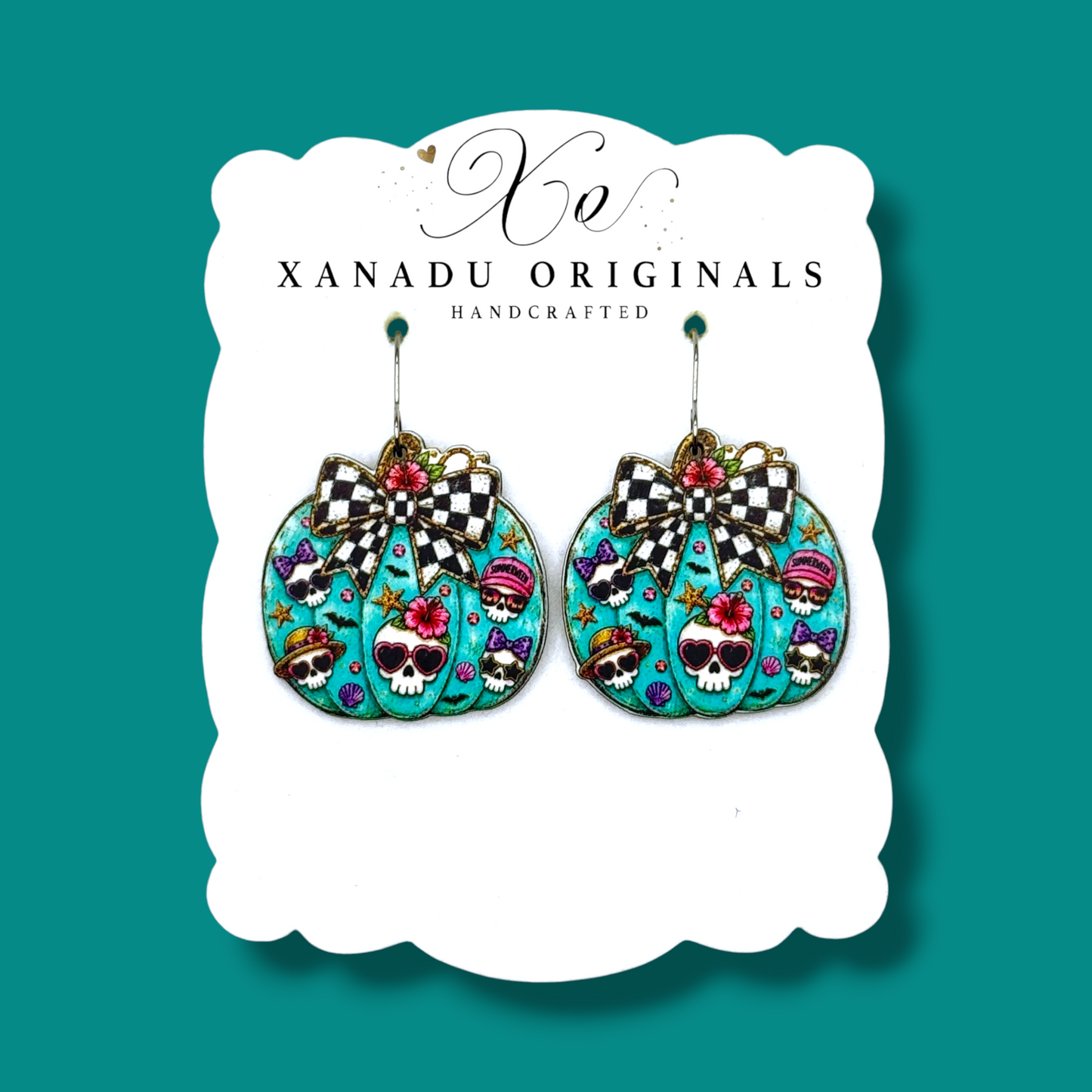 Summerween Pumpkin Dangle Earrings