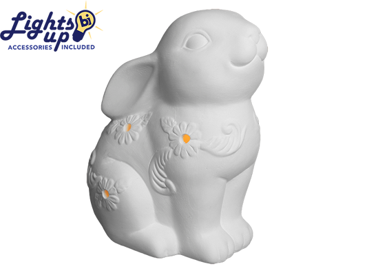 Ceramic Lighted Baroque Bunny