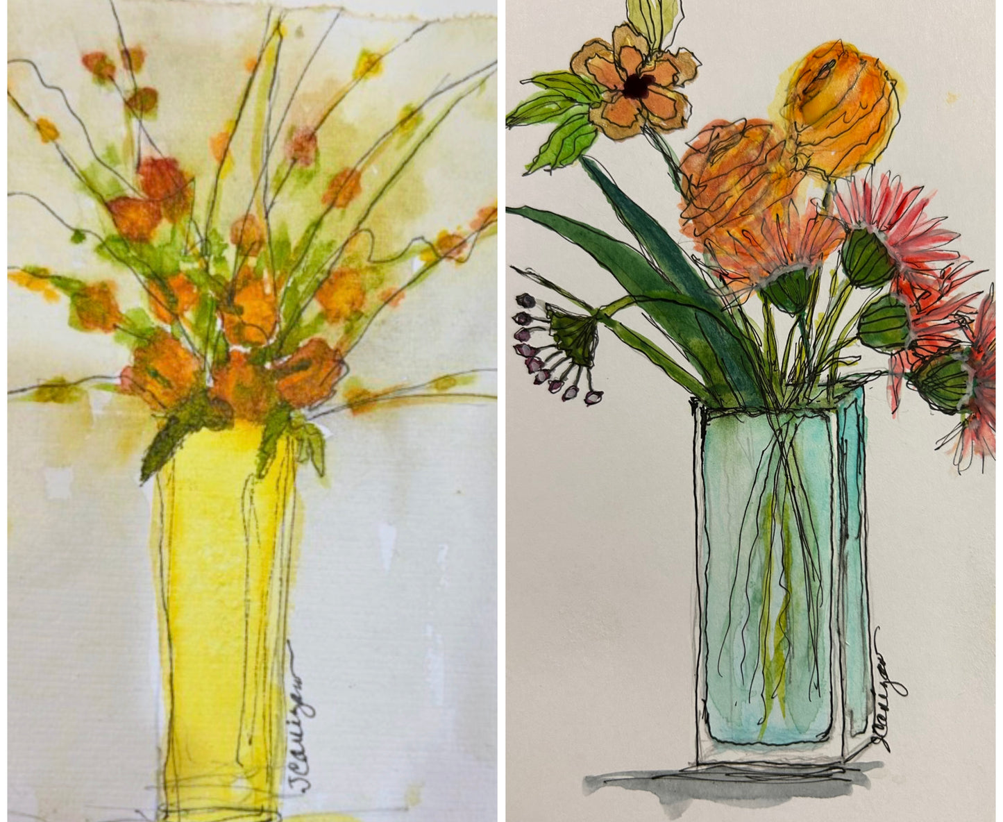 Floral Watercolor Class $45 8-31-26 6:00-8:00