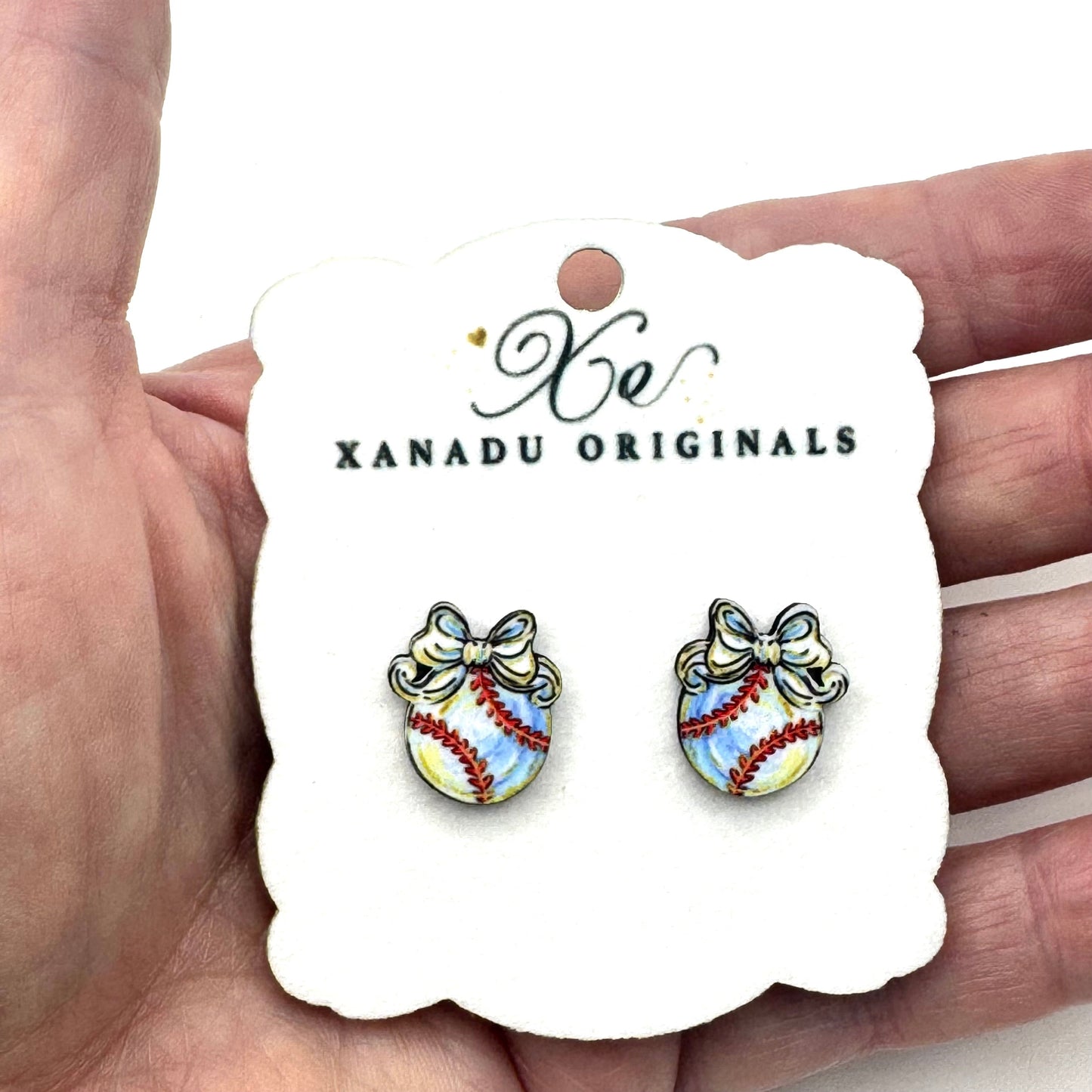 STUD Baseball Coquette Bow With Post